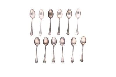 Dodici cucchiaini in argento - Asta preziosi