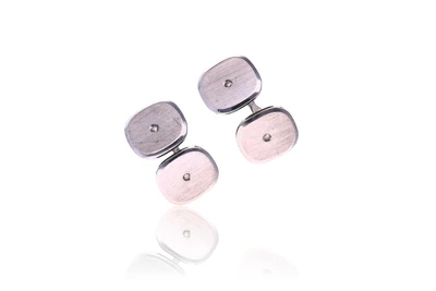 Paio di gemelli con diamanti - Asta preziosi