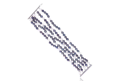 Bracciale a 5 fili di perle coltivate e d'acqua dolce - Asta Preziosi