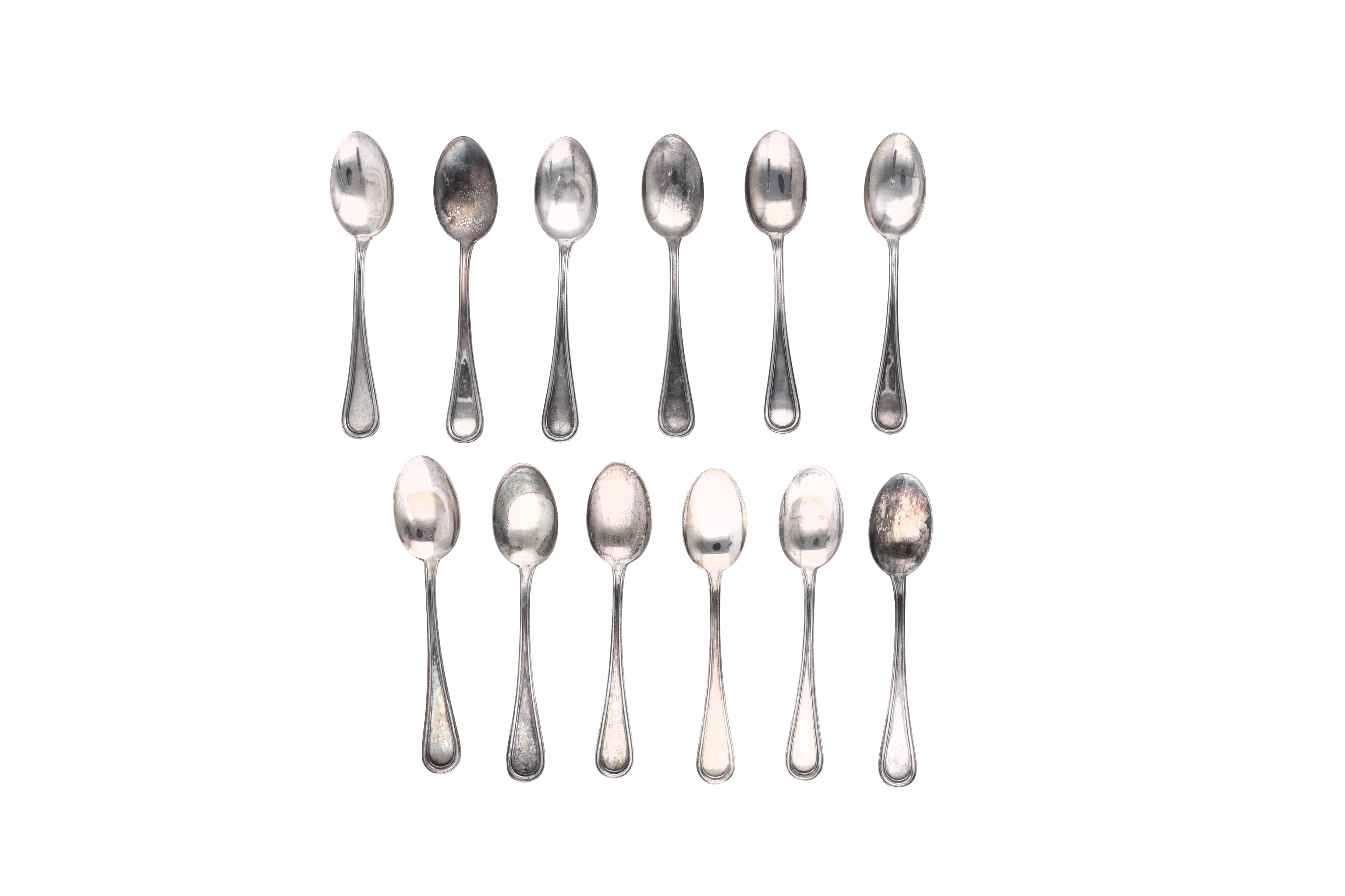 Dodici cucchiaini in argento - Asta Preziosi