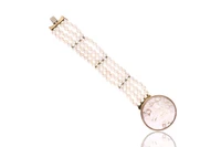 Bracciale in perle coltivate 6 mm con inserti in oro - Asta Preziosi