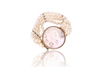 Bracciale in perle coltivate 6 mm con inserti in oro - Asta Preziosi