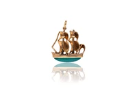 Ciondolo con calcedonio - Asta Preziosi