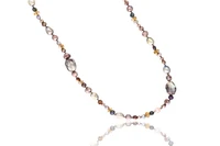 Collana con perle acqua dolce, quarzi, altro materiale - Asta Preziosi