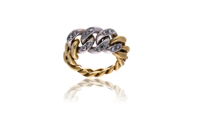 Anello a maglia morbida con diamanti - Asta Preziosi