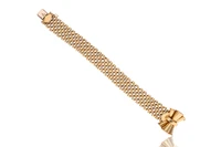 Favero, bracciale a maglia intrecciata in oro - Asta Preziosi