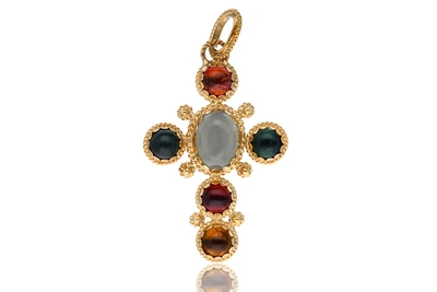 Ciondolo con tormaline, quarzi e pietre - Asta Preziosi