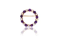 Spilla con pietre e madreperla - Asta Preziosi