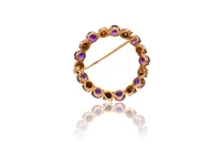 Spilla con pietre e madreperla - Asta Preziosi