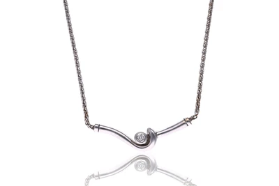 Collana con diamante - Asta Preziosi