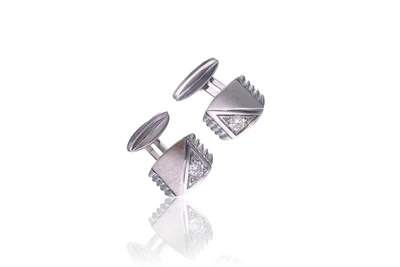 Paio di gemelli con diamanti - Asta Preziosi