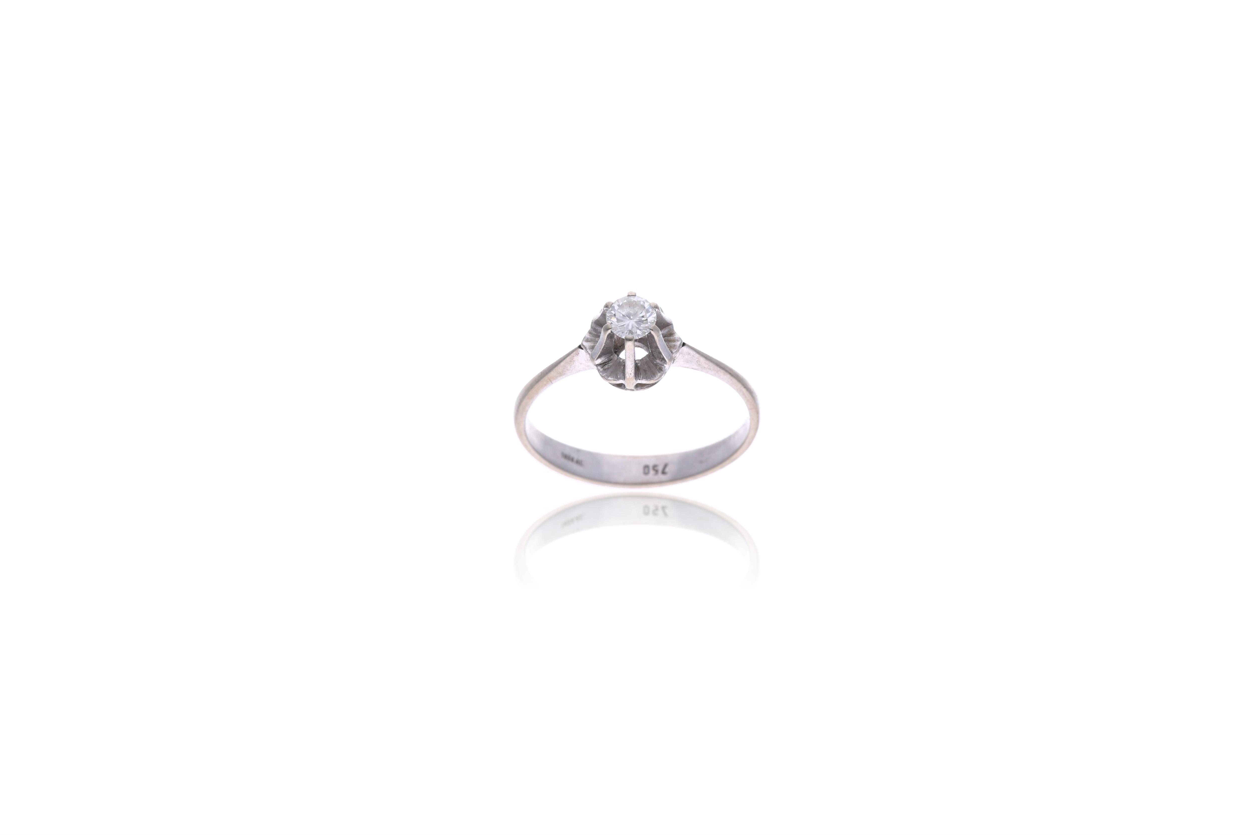 Anello con diamante - Asta Preziosi