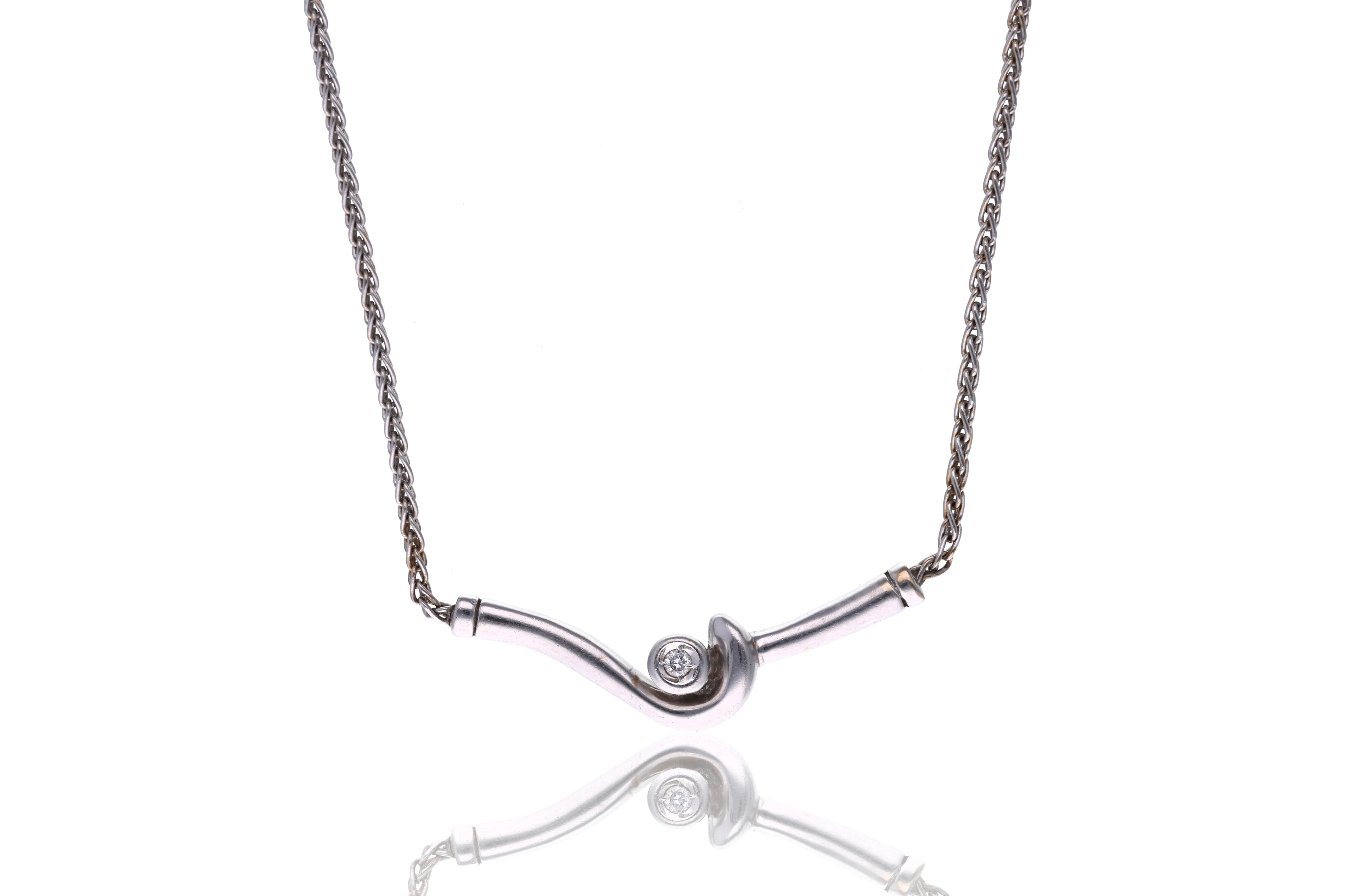 Collana con diamante - Asta Preziosi