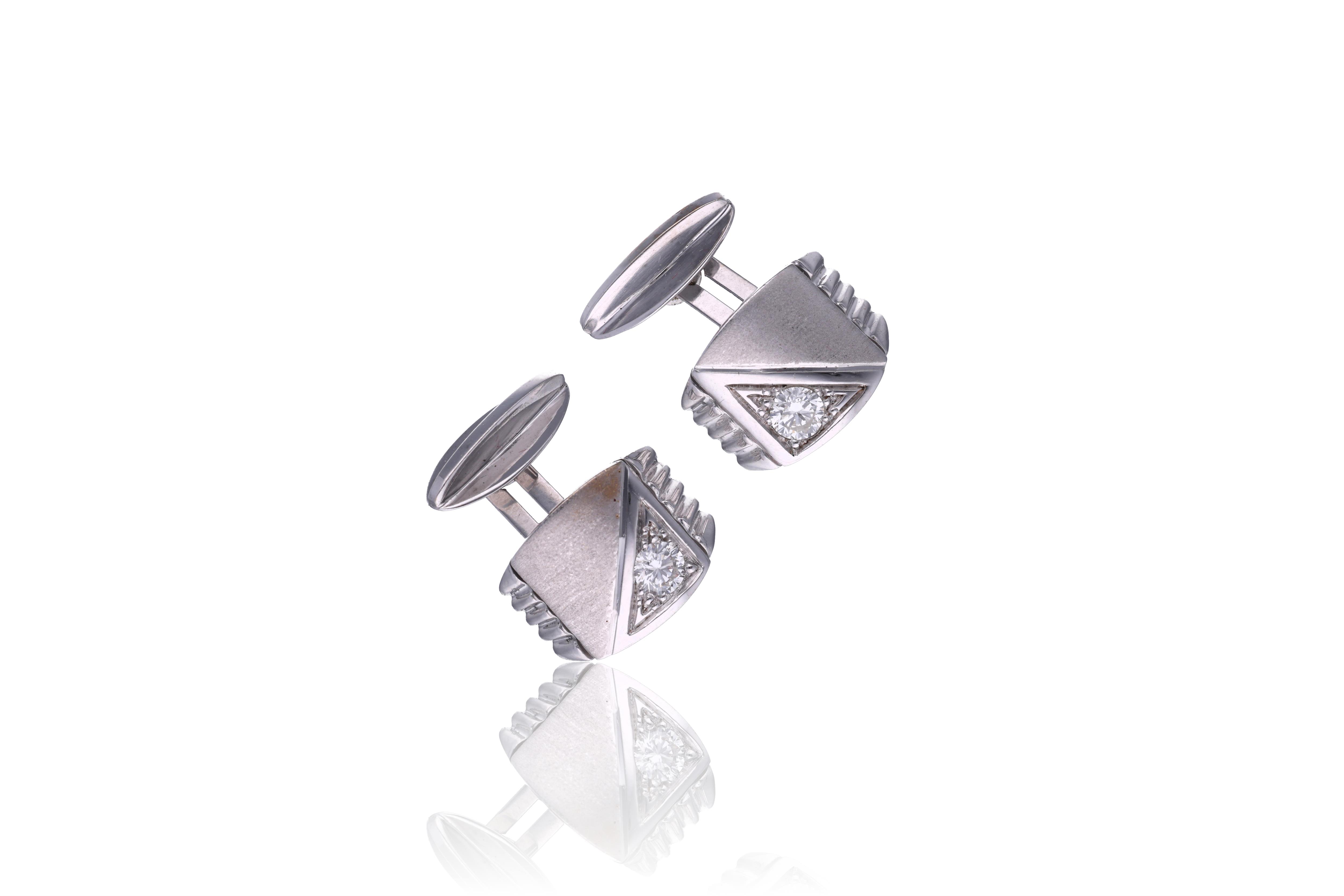 Paio di gemelli con diamanti - Asta Preziosi