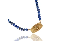 Collana in lapislazzuli e diamanti con chiusura in oro - Asta Preziosi