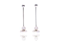 Paio di orecchini con diamanti e perle - Asta Preziosi