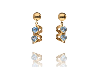 Paio di orecchini con pietre - Asta Preziosi