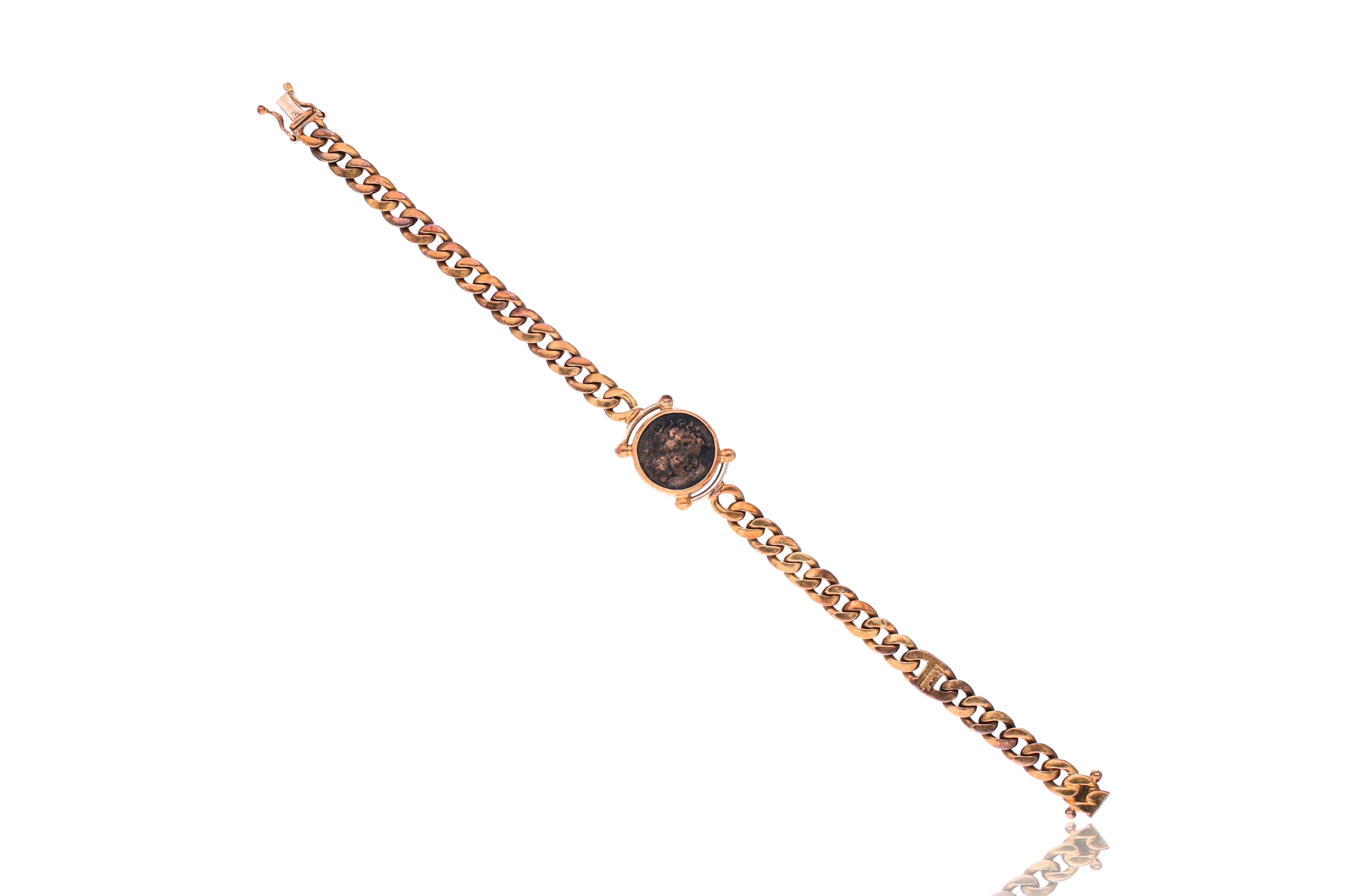 Bisarello, bracciale con moneta in metallo - Asta Preziosi