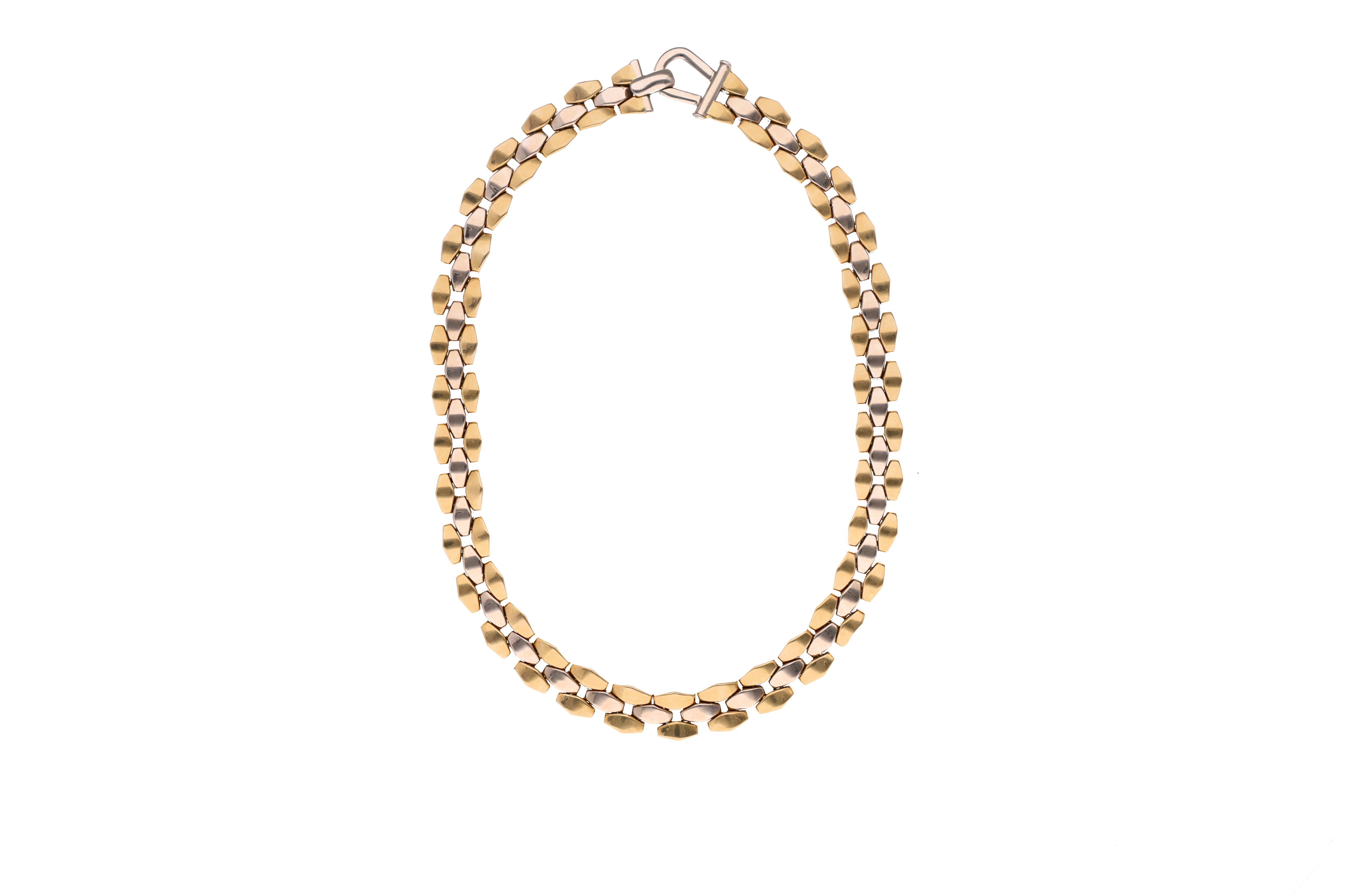 Collana in oro due colori - Asta Preziosi