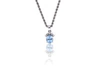 Collana con ciondolo con diamanti e acquamarina - Asta Preziosi