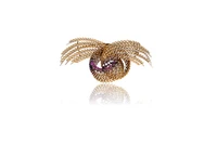 Spilla con pietre e diamanti - Asta Preziosi