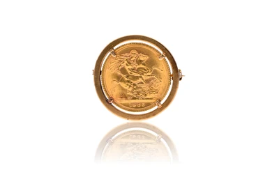 Spilla in oro 750 con sterlina - Asta Preziosi