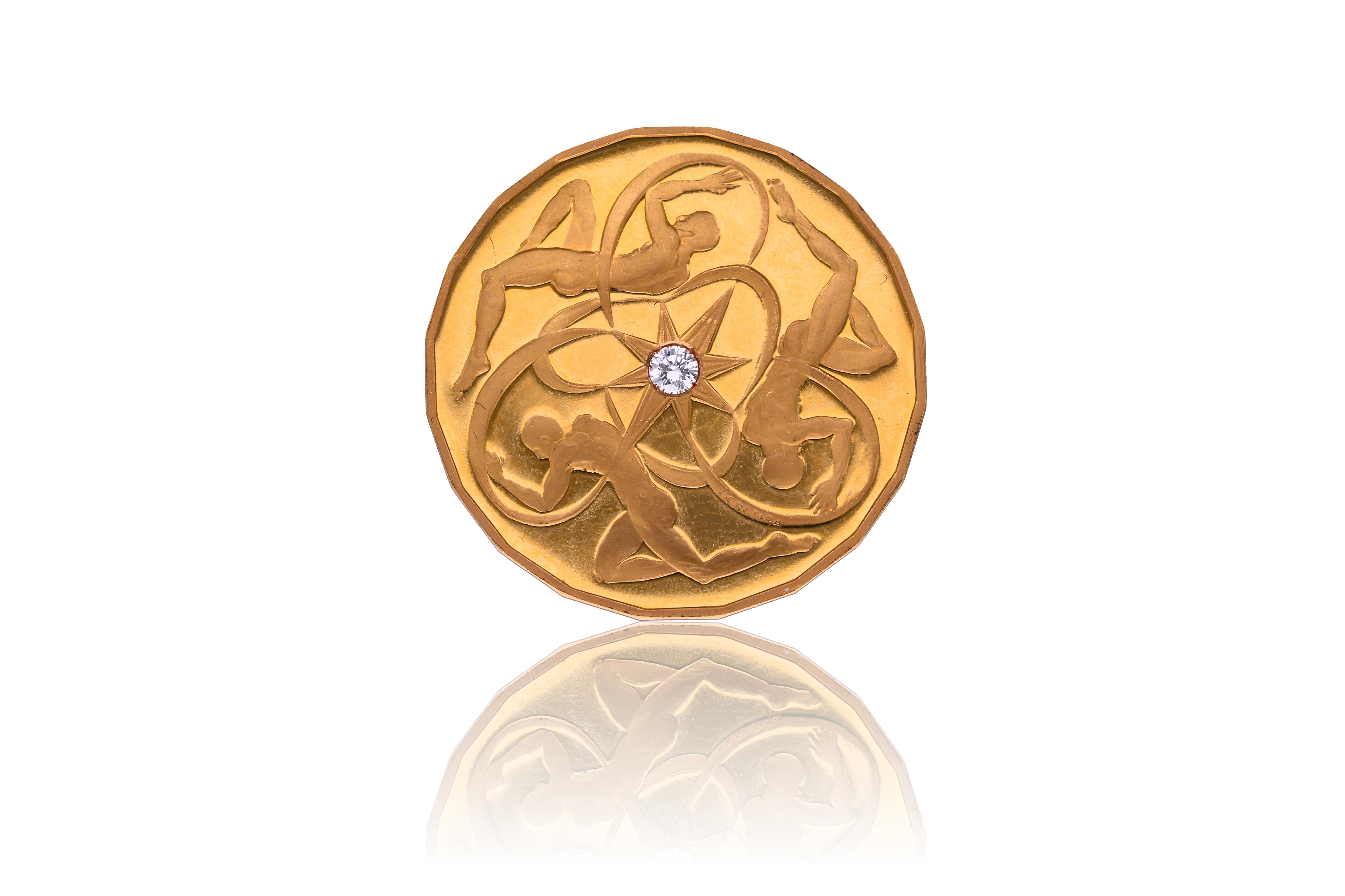 Medaglia con diamante "Stella del 2000 i Corpi" - Asta Preziosi