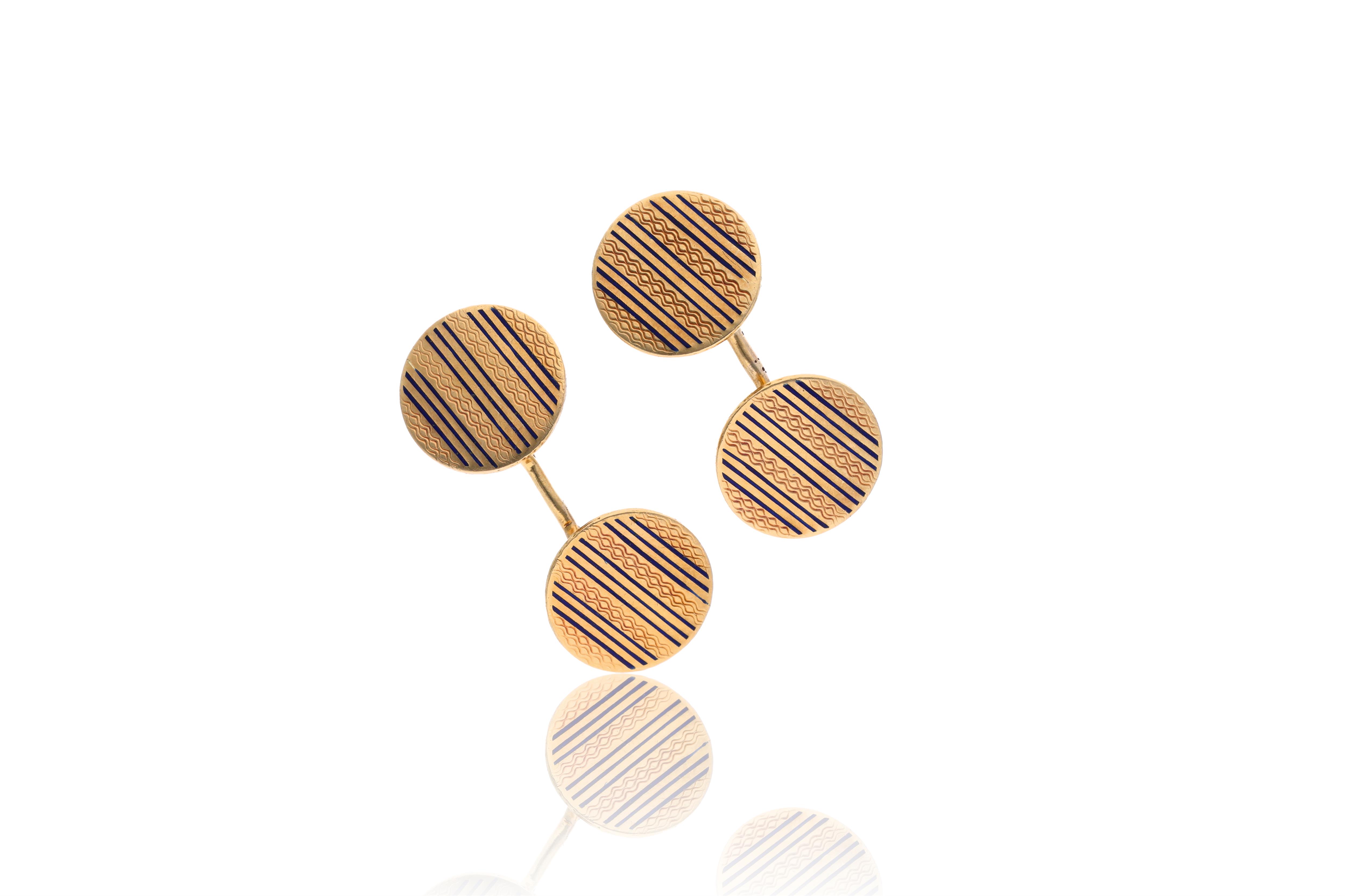 Paio di gemelli con smalti - Asta Preziosi