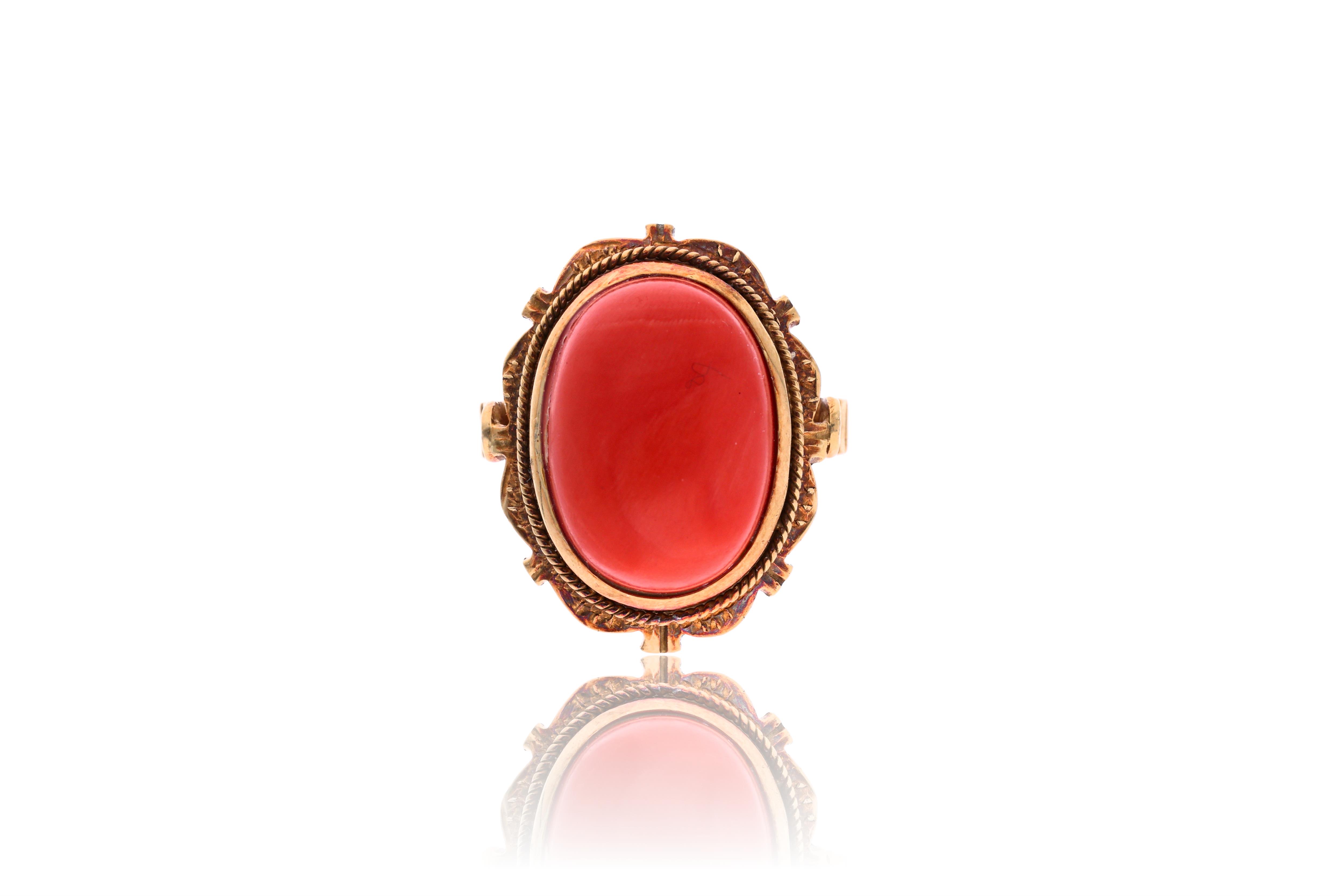 Anello con corallo - Asta Preziosi