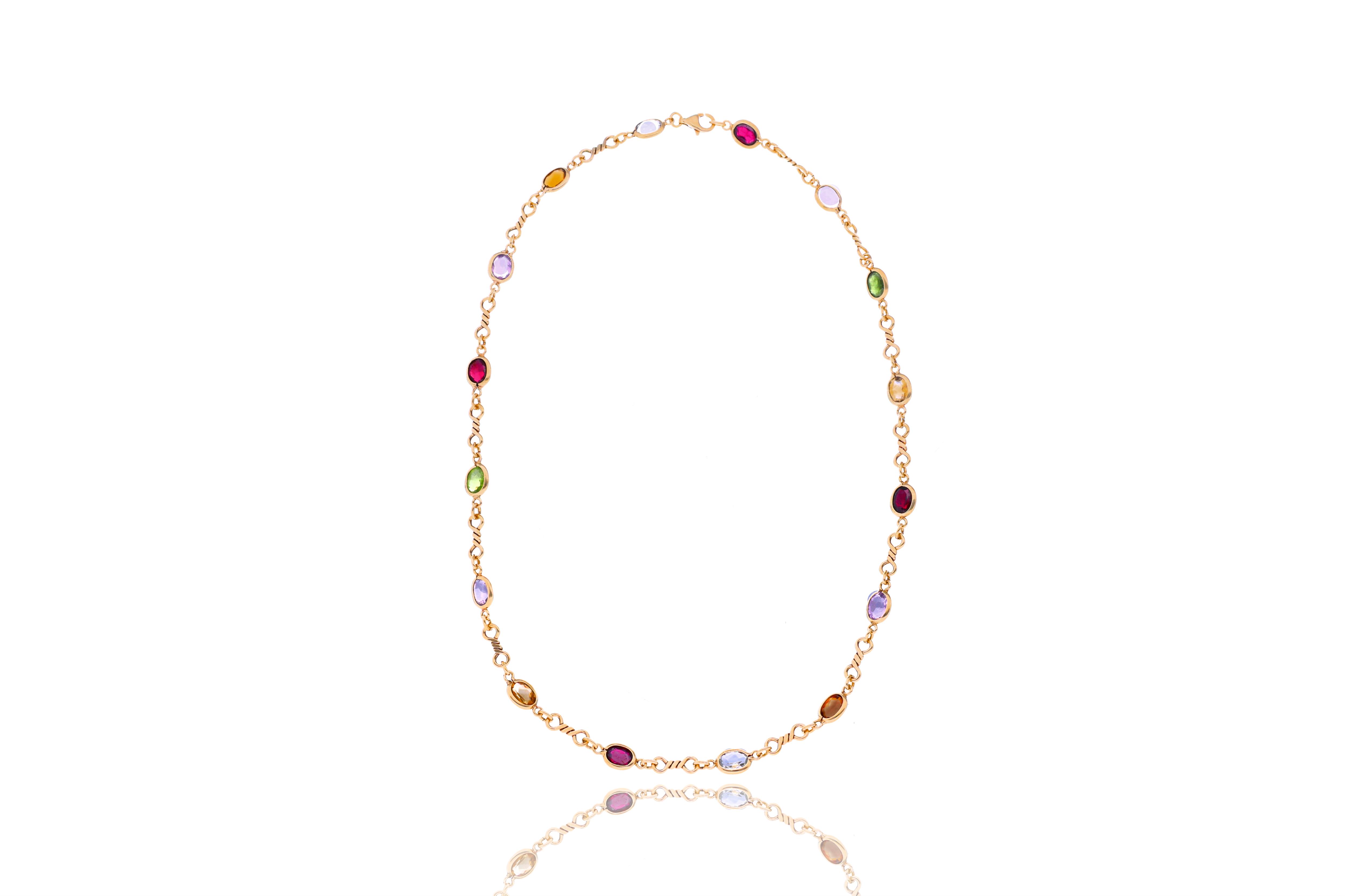 Collana con quarzi e granati - Asta Preziosi