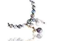 Collana con perle coltivate e diamanti - Asta Preziosi