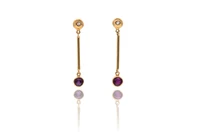 Paio di orecchini con diamanti e rubini - Asta preziosi