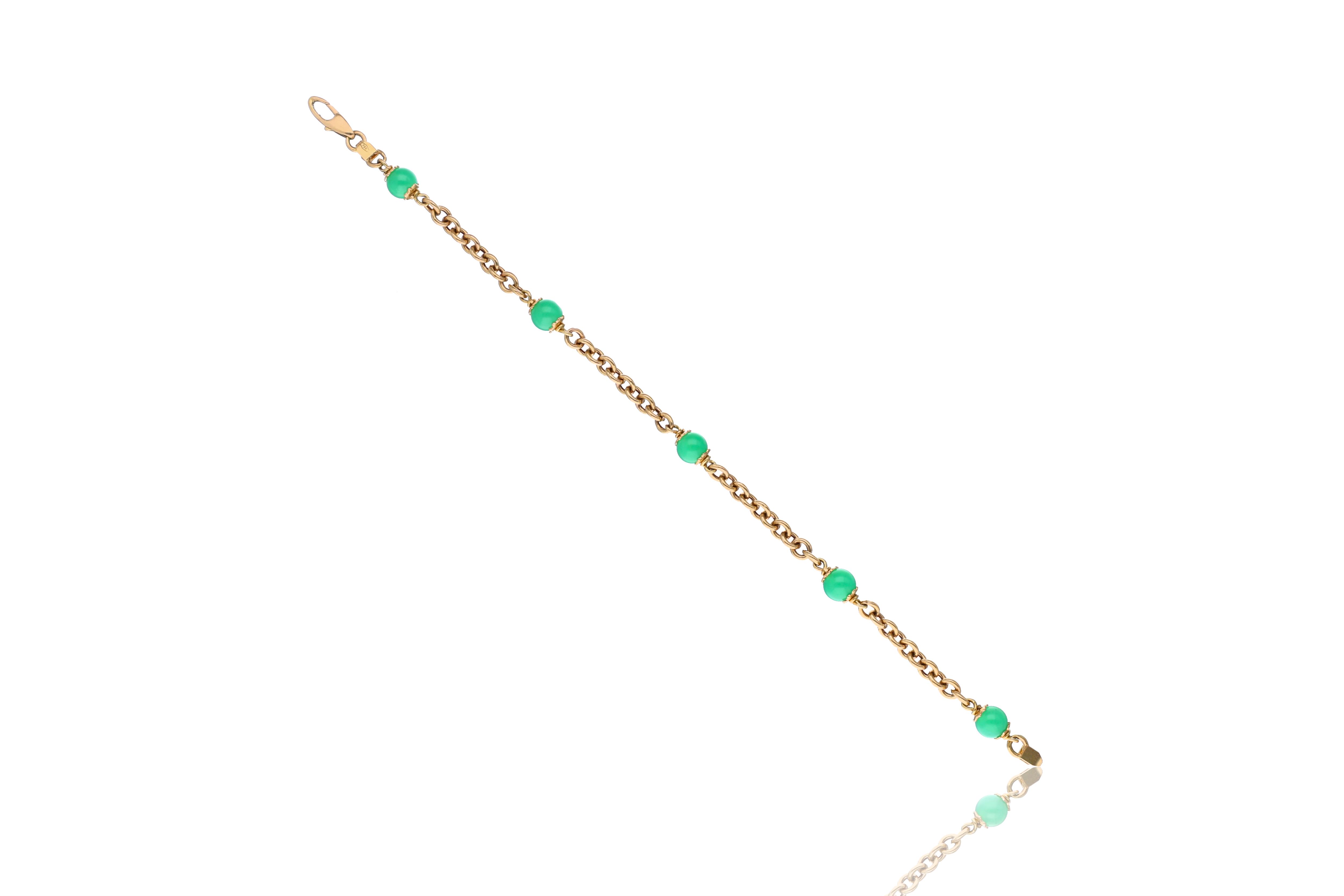 Bracciale con crisoprasio - Asta preziosi