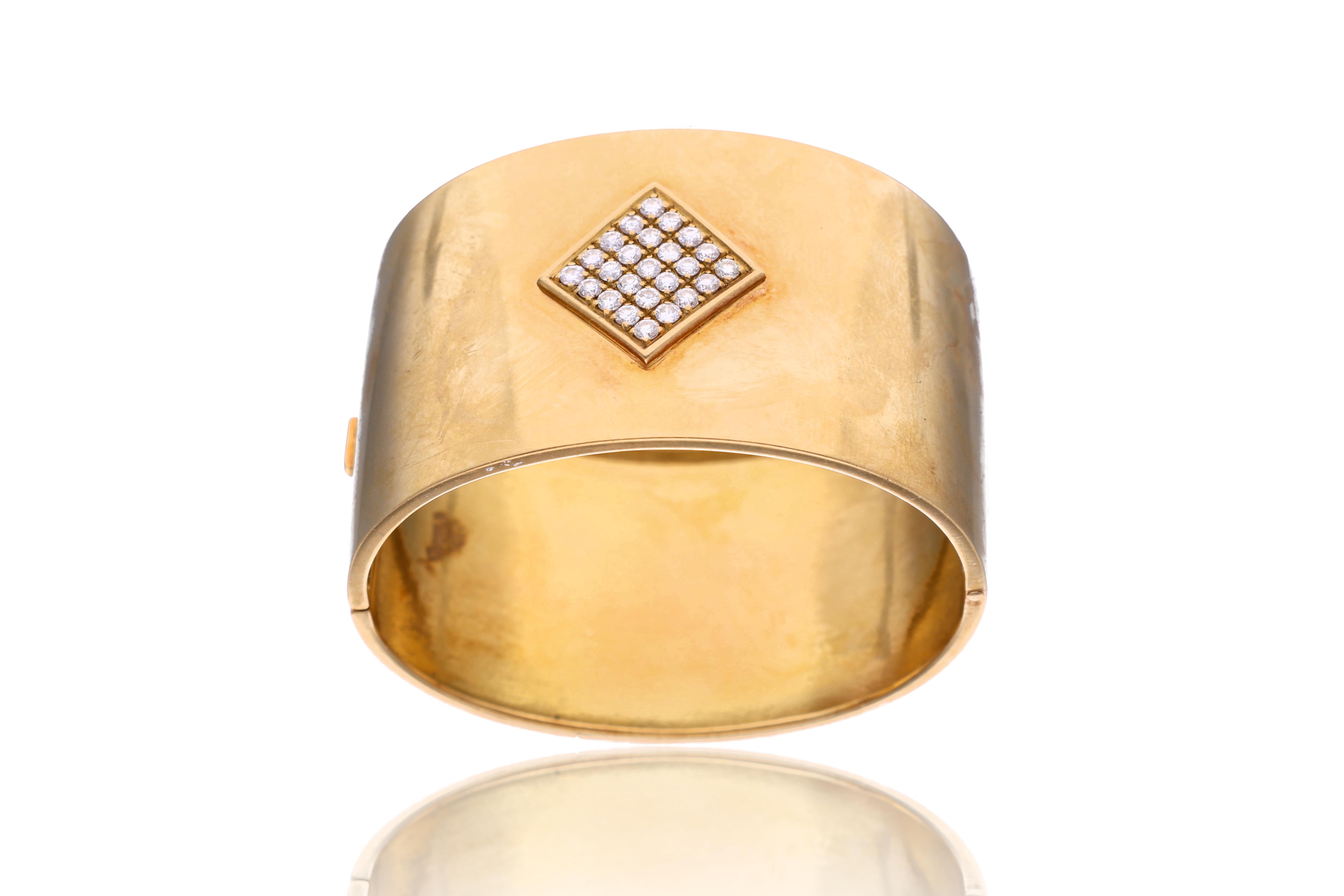 Bracciale rigido con diamanti - Asta Preziosi