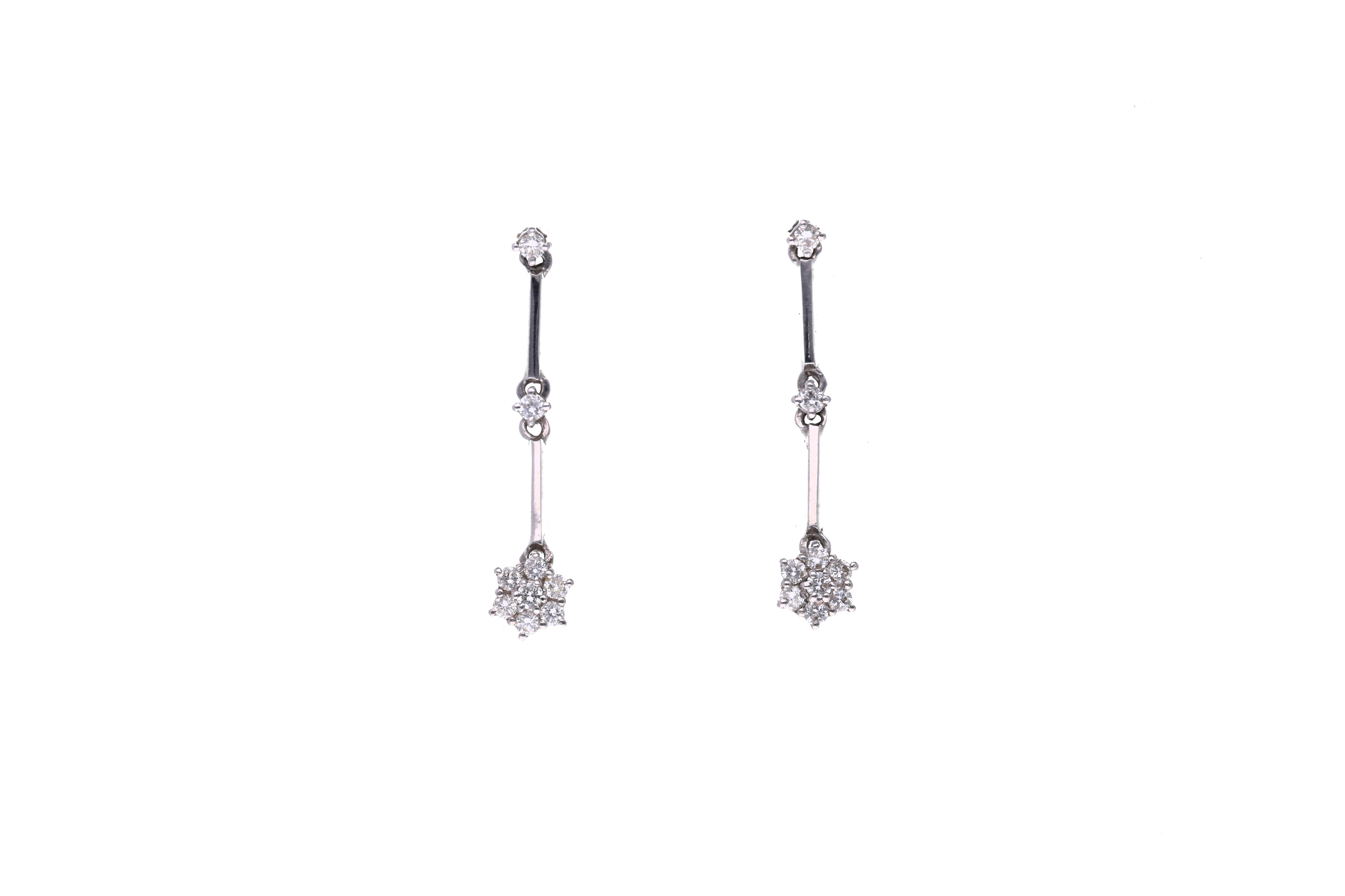 Paio di orecchini con diamanti - Asta Preziosi