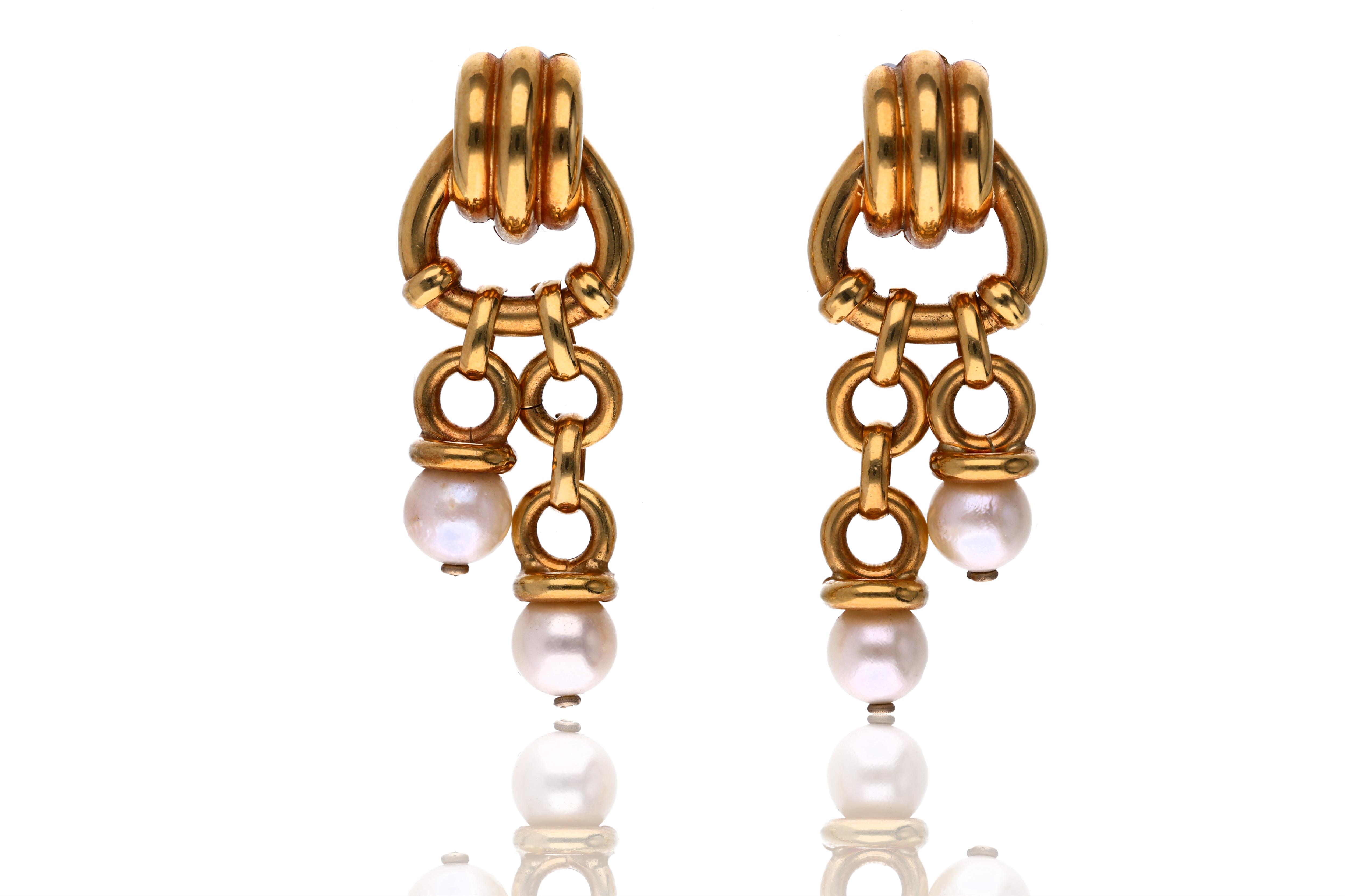 Paio di orecchini con perle - Asta Preziosi