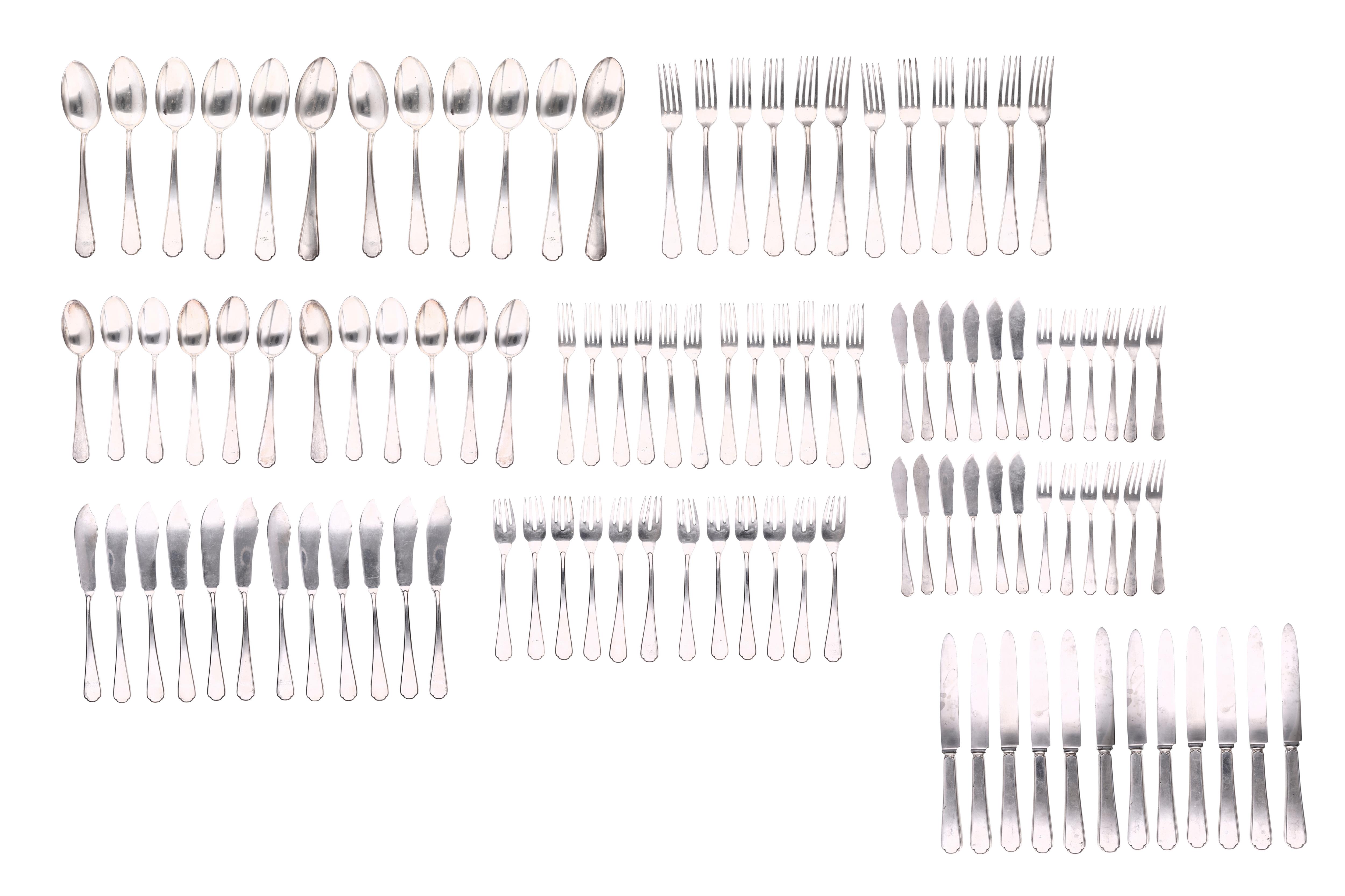 Ricci Argentieri 1 AL bolli del fascio servizio di posate in argento - Asta Preziosi