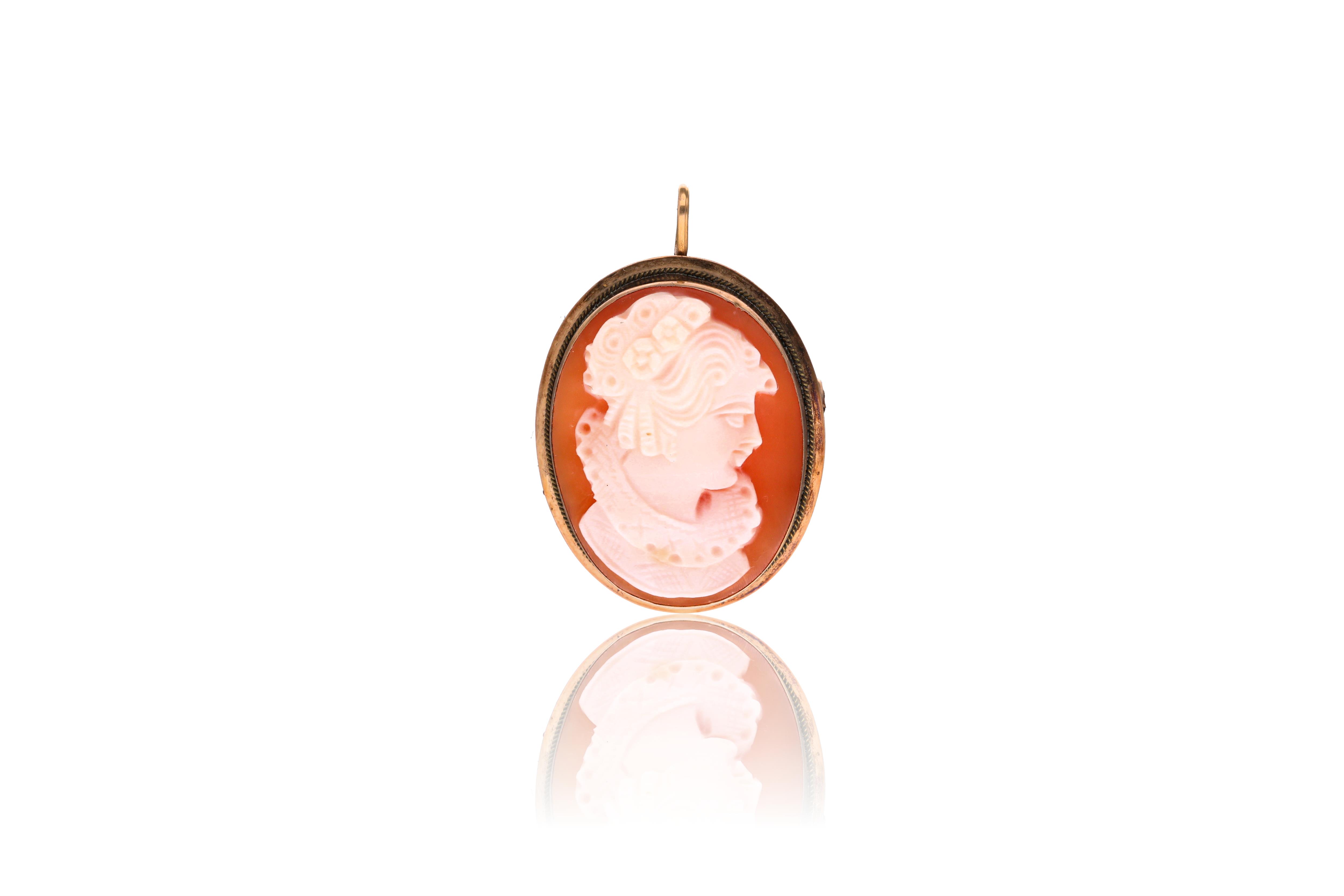 Spilla/ciondolo con cammeo - Asta Preziosi