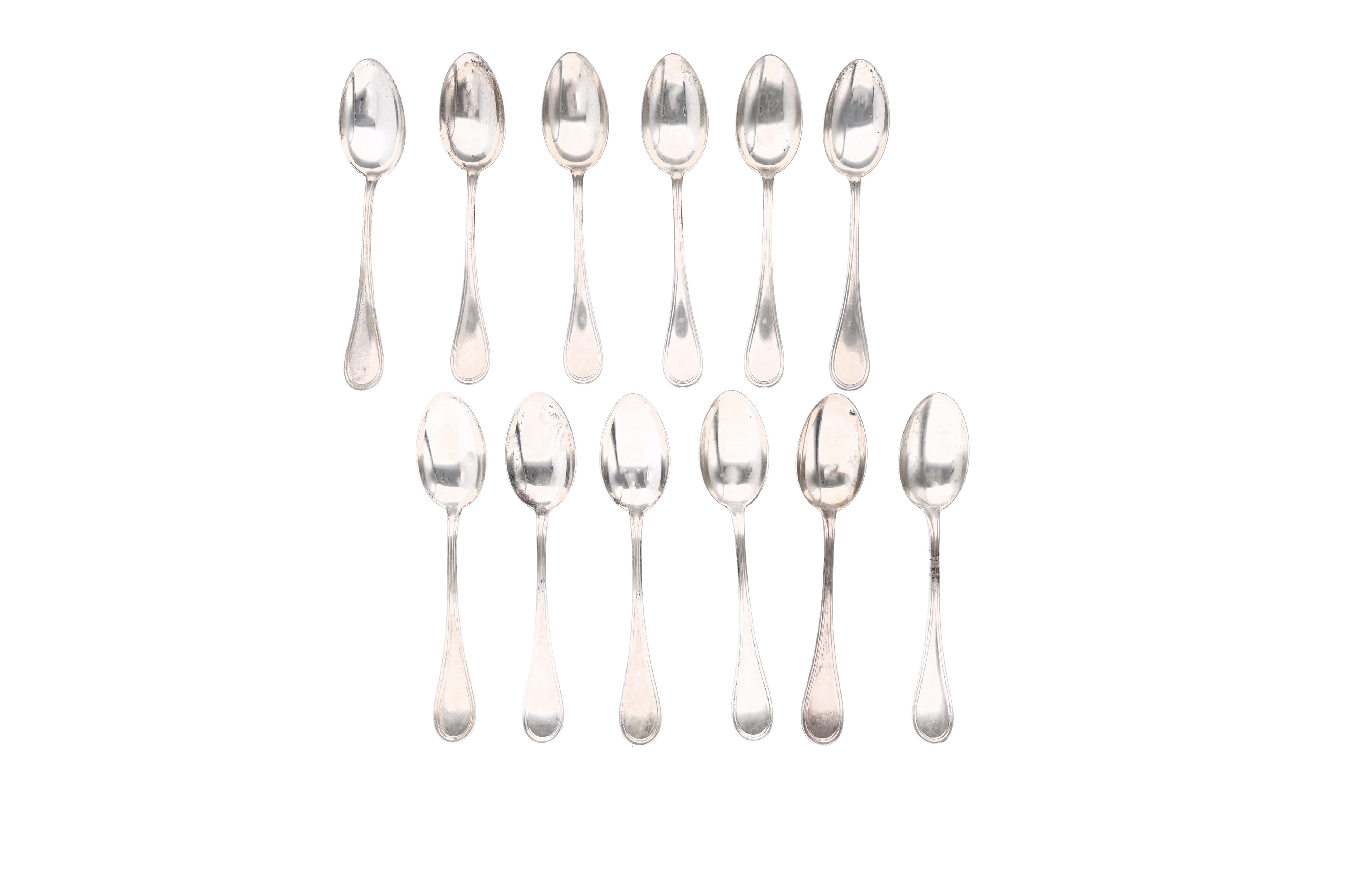Dodici cucchiaini in argento - Asta Preziosi