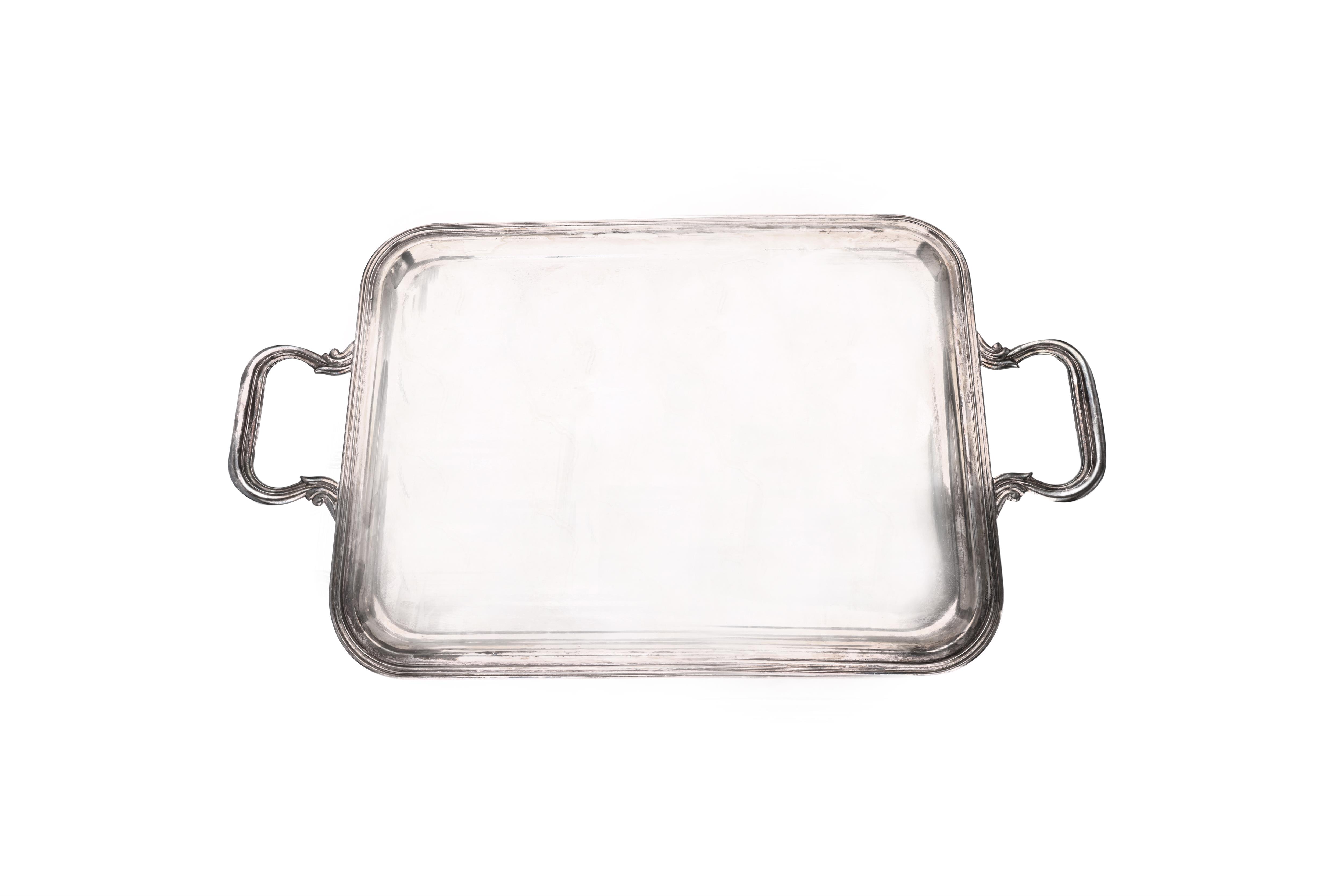 Vassoio con manici in argento - Asta Preziosi
