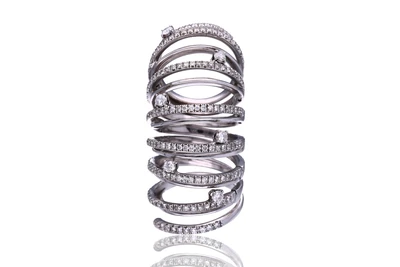 Anello semirigido con diamanti - Asta Preziosi