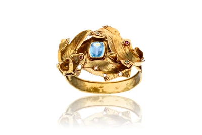 Bracciale con diamante, rubini, smeraldi e pietra - Asta Preziosi