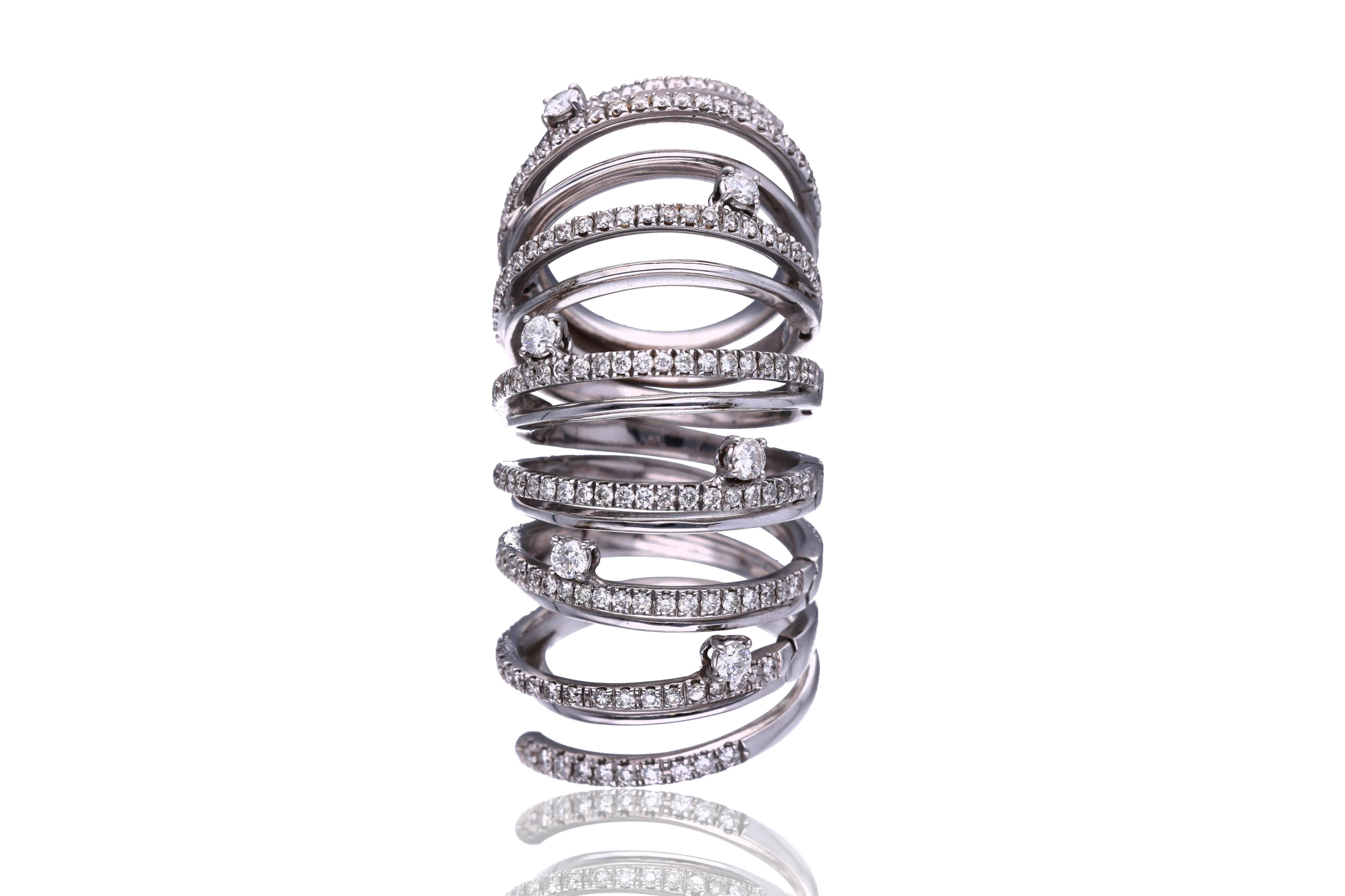 Anello semirigido con diamanti - Asta Preziosi