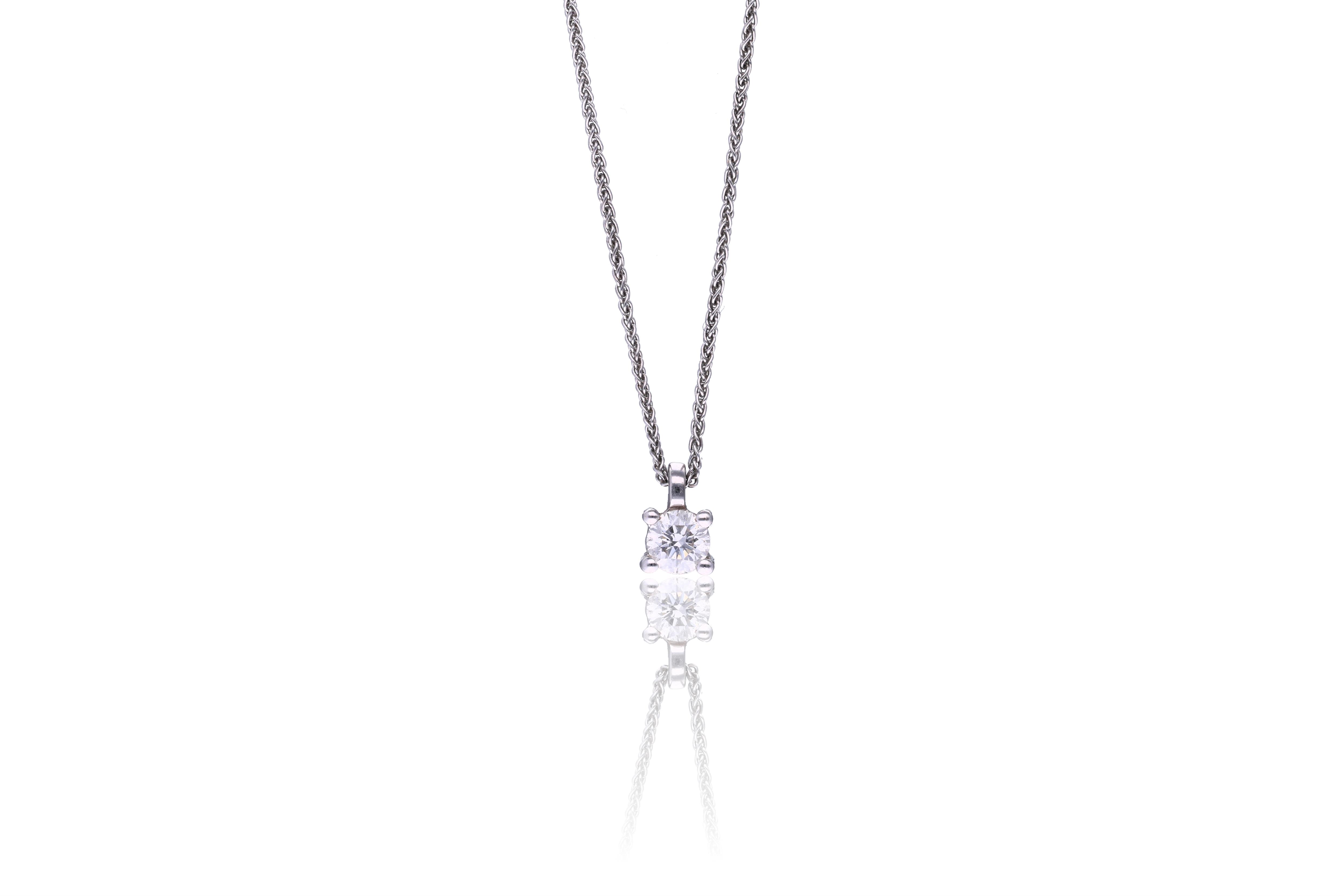 Collana punto luce con diamante - Asta Preziosi