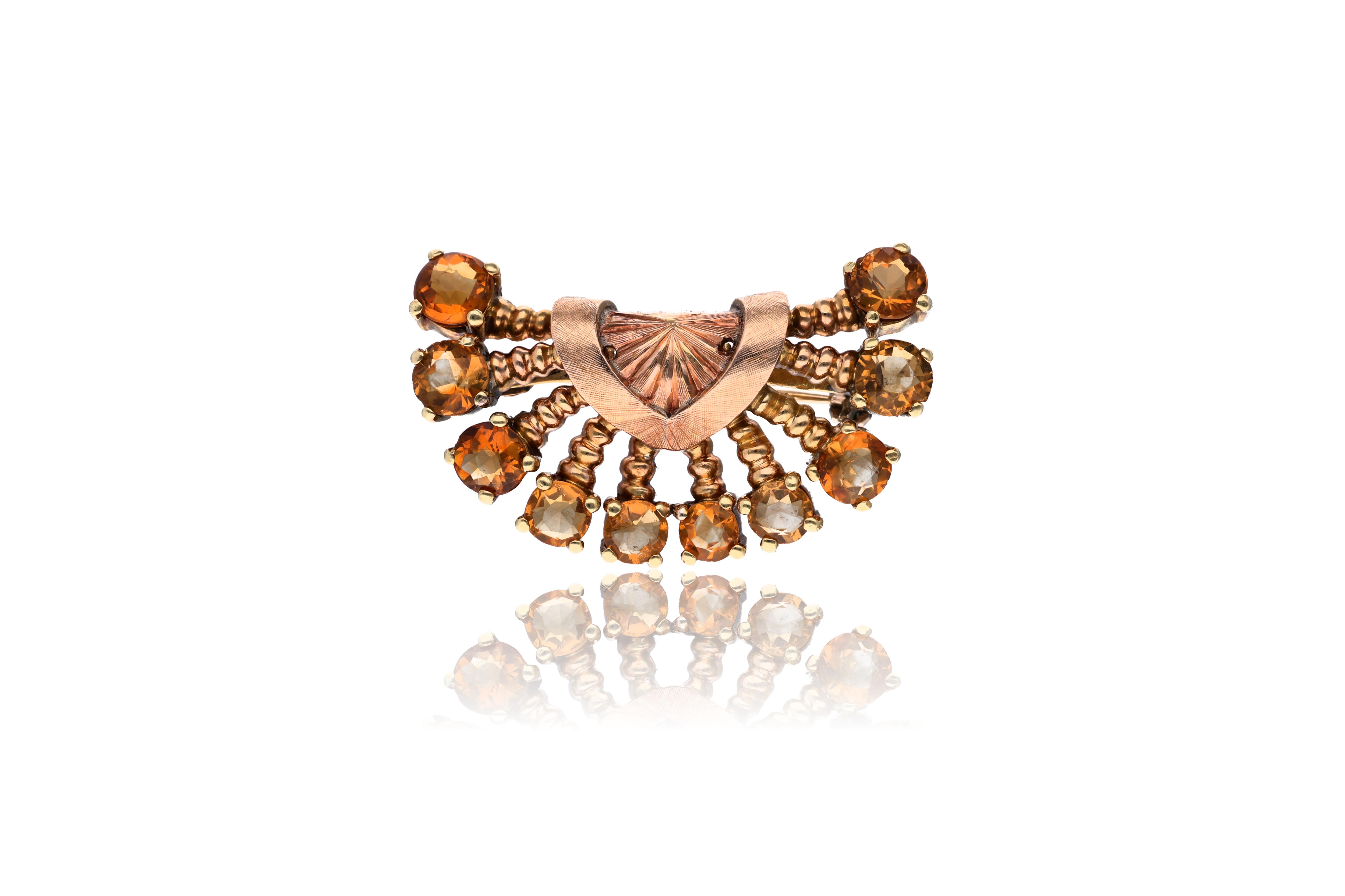 Spilla con quarzi - Asta Preziosi