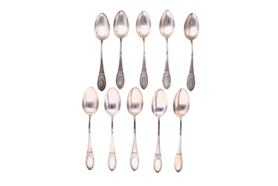 Clementi 10 cucchiaini in argento - Asta Preziosi