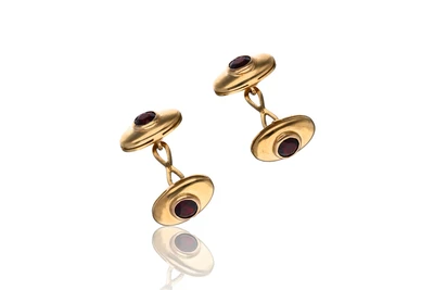 Paio di gemelli con granati - Asta Preziosi