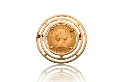 Spilla con moneta - Asta Preziosi