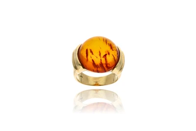 Anello con ambra - Asta Preziosi