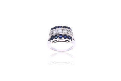 Anello con diamanti e zaffiri - Asta Preziosi